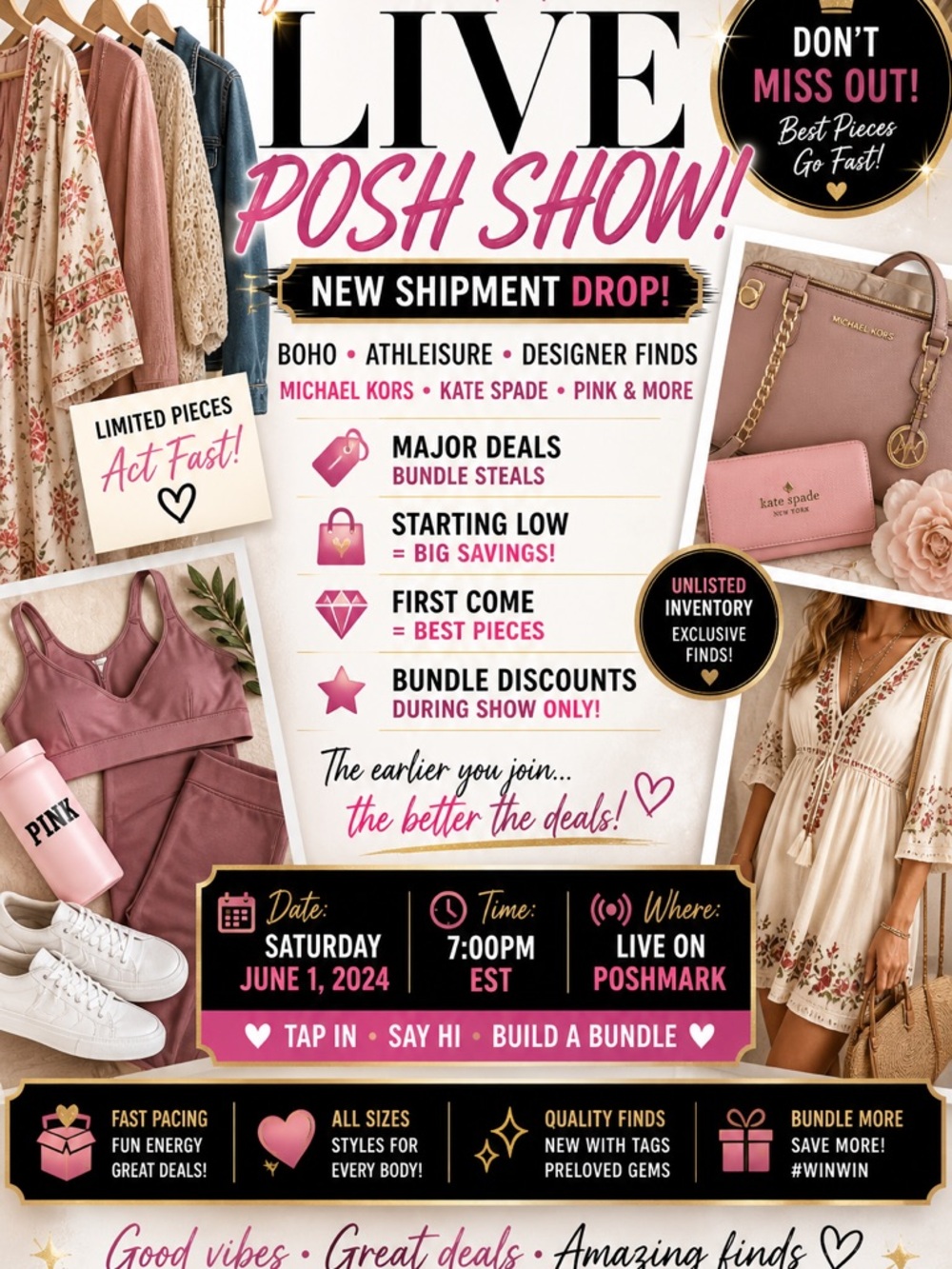 ⭐️POSH LIVE COMING SOON⭐️ 
       PLEASE LIKE AND SHARE